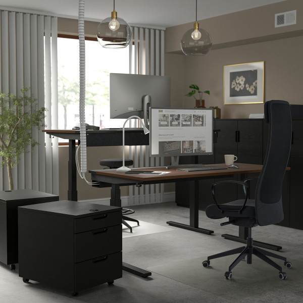 Офісне крісло для персоналу IKEA MARKUS Dark Gray (105.888.01)