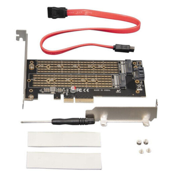 Контролер Frime PCI-E x2 RAID eSataIII/SataIII 6 Gbps 4 канали, 88SE9230 (ECF-PCIE2.4sRAID002.LP)