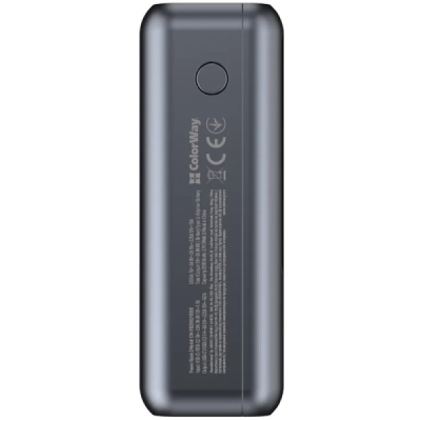 Батарея універсальна ColorWay 20 000 mAh DigiPower PD/45W, QC/4.0, Black (CW-PB200LP04BK)