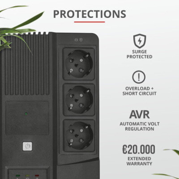 Пристрій безперебійного живлення Trust Maxxon 800VA UPS (23326_TRUST)