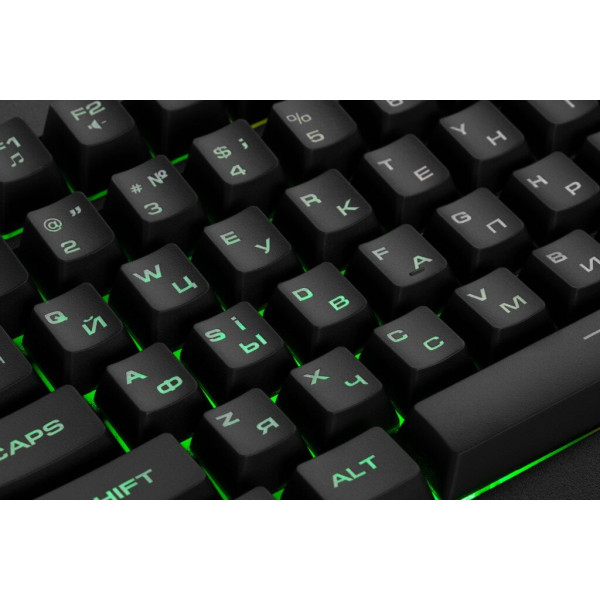Клавіатура дротова 2E Gaming KG330 LED Ukr USB Black (2E-KG330UBK)