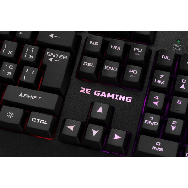 Клавіатура дротова 2E Gaming KG330 LED Ukr USB Black (2E-KG330UBK)