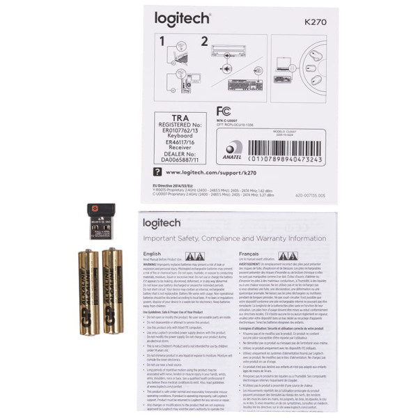 Клавіатура LOGITECH K270 WL (920-003757)