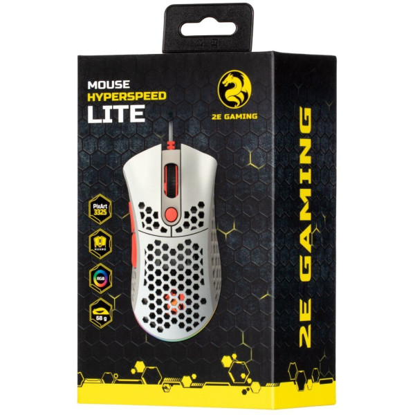Миша ігрова 2E Gaming HyperSpeed Lite RGB White (2E-MGHSL-WT)