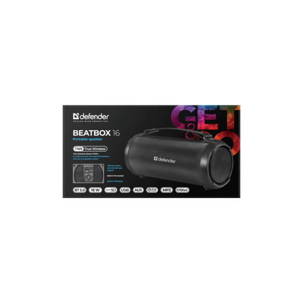 Акустична система Defender Beatbox 16 Black (65216)