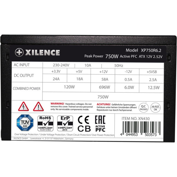 Блок живлення Xilence 750W (XP750R6.2 BULK)