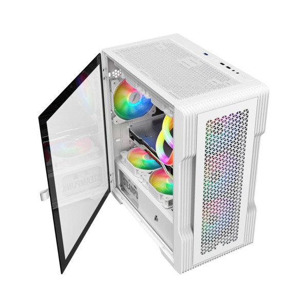 Корпус 1stPlayer T3-WH-4F1-W