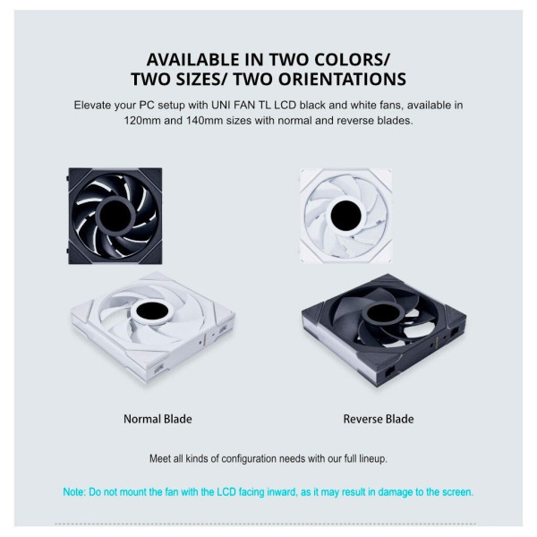 Кулер до корпусу Lian Li TLLCD 120-3, White Cooler (G99.12TLLCD3W.00)