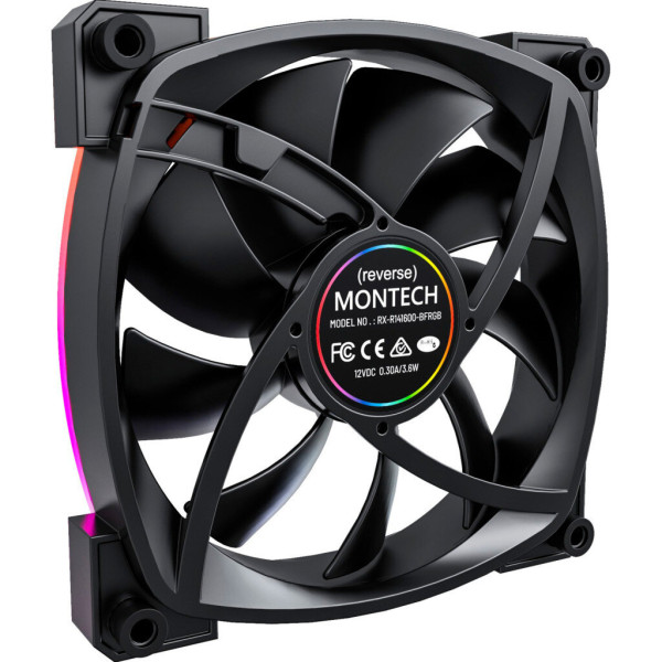 Кулер до корпусу MONTECH RX140 PWM BLACK