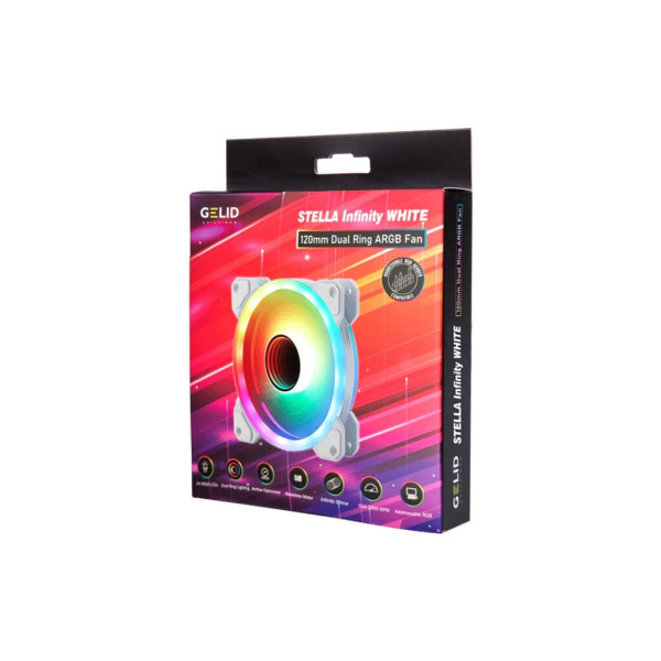 Кулер до корпусу Gelid Solutions Stella ARGB White 120mm (FN-STELLA-03-W)