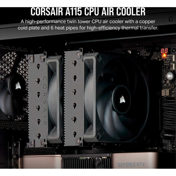 Кулер до процесора Corsair A115 Black (CT-9010011-WW)