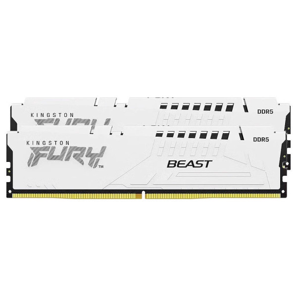 Модуль пам'яті для комп'ютера DDR 64GB (2x32GB) 5200 MHz FURY Beast White Kingston Fury (ex.HyperX) (KF552C40BWK2-64)
