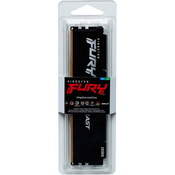 Модуль пам'яті для комп'ютера DDR5 32GB 6000 MHz Beast EXPO Black Kingston Fury (ex.HyperX) (KF560C36BBE2-32)