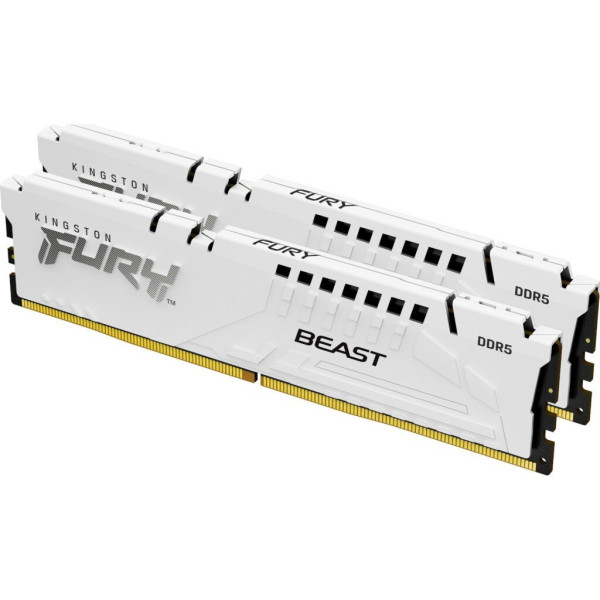 Модуль пам'яті для комп'ютера DDR 64GB (2x32GB) 5600 MHz FURY Beast White Kingston Fury (ex.HyperX) (KF556C40BWK2-64)