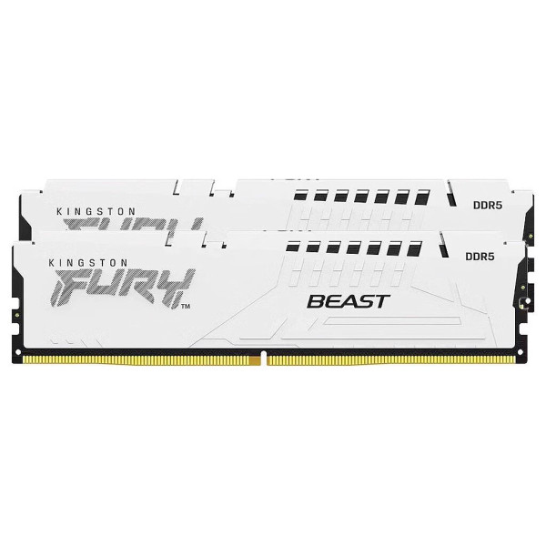 Модуль пам'яті для комп'ютера DDR 64GB (2x32GB) 5600 MHz FURY Beast White Kingston Fury (ex.HyperX) (KF556C40BWK2-64)