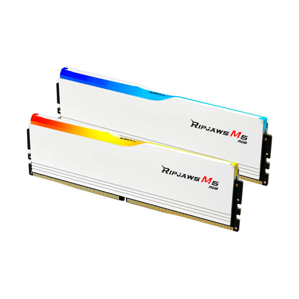 Модуль пам'яті для комп'ютера DDR5 64GB (2x32GB) 6000 MHz Ripjaws M5 RGB Matte White G.Skill (F5-6000J3040G32GX2-RM5RW)