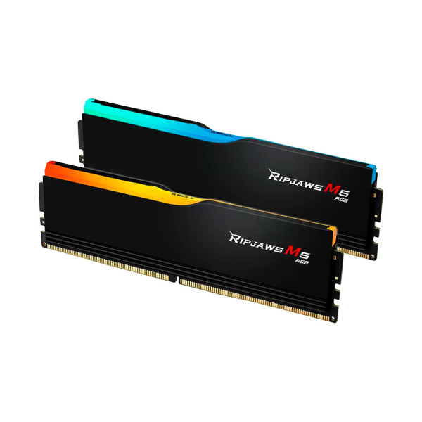Модуль пам'яті для комп'ютера DDR5 32GB (2x16GB) 6400 MHz Ripjaws M5 RGB Matte Black G.Skill (F5-6400J3648F16GX2-RM5RK)
