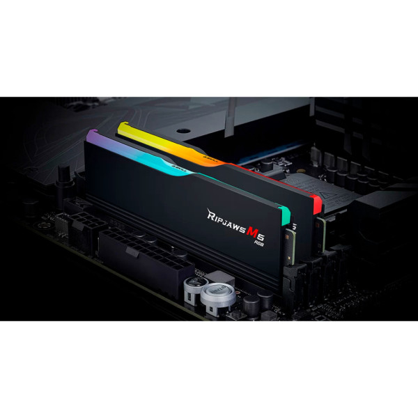 Модуль пам'яті для комп'ютера DDR5 32GB (2x16GB) 6400 MHz Ripjaws M5 RGB Matte Black G.Skill (F5-6400J3648F16GX2-RM5RK)