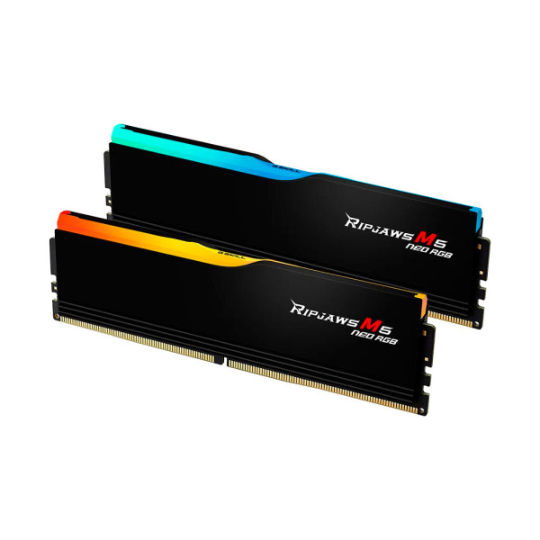Модуль пам'яті для комп'ютера DDR5 32GB (2x16GB) 6000 MHz Ripjaws M5 Neo RGB Matte Black G.Skill (F5-6000J3636F16GX2-RM5NRK)