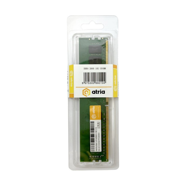 Модуль пам'яті для комп'ютера DDR4 16GB 2666 MHz ATRIA (UAT42666CL19K1/16)