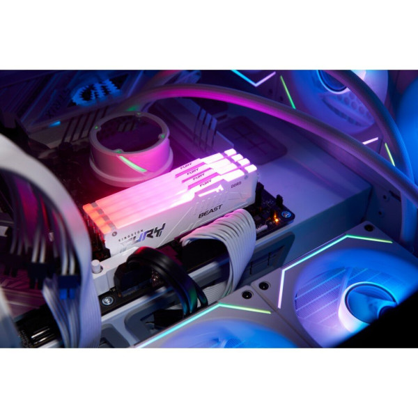 Модуль пам'яті для комп'ютера DDR5 32GB 6000 MHz Beast AM5 RGB White Kingston Fury (ex.HyperX) (KF560C36BWEA-32)