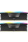 Модуль пам'яті для комп'ютера DDR5 32GB (2x16GB) 6000 MHz Vengeance RGB Black Corsair (CMH32GX5M2E6000C36)