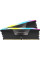 Модуль пам'яті для комп'ютера DDR5 32GB (2x16GB) 6000 MHz Vengeance RGB Black Corsair (CMH32GX5M2E6000C36)