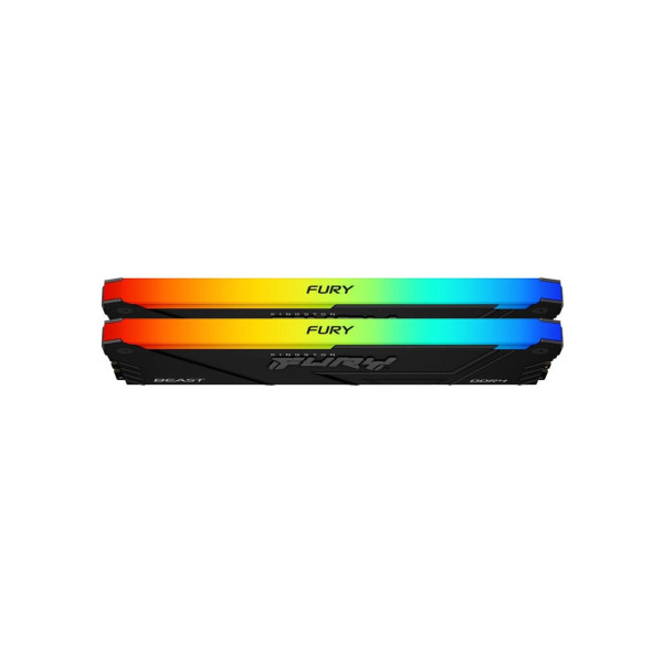 Модуль пам'яті для комп'ютера DDR4 16GB (2x8GB) 3200 MHz Beast Black Kingston Fury (ex.HyperX) (KF432C16BB2AK2/16WP)