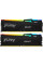 Модуль пам'яті для комп'ютера DDR5 16GB (2x8GB) 5600 MHz Beast RGB Kingston Fury (ex.HyperX) (KF556C40BBAK2-16)