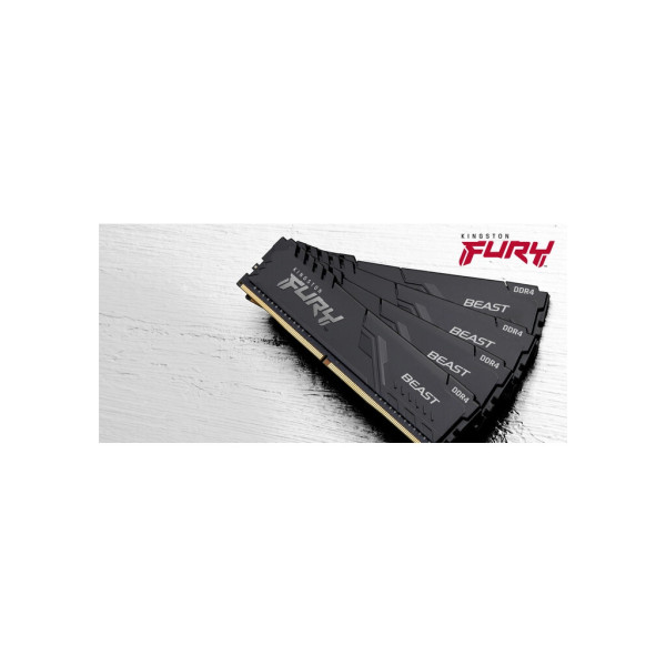 Модуль пам'яті для комп'ютера DDR4 8GB 3200 MHz Beast Black Kingston Fury (ex.HyperX) (KF432C16BB/8WP)