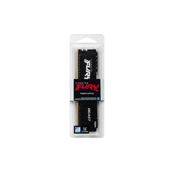 Модуль пам'яті для комп'ютера DDR4 8GB 3200 MHz Beast Black Kingston Fury (ex.HyperX) (KF432C16BB/8WP)