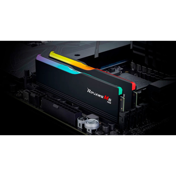 Модуль пам'яті для комп'ютера DDR5 32GB (2x16GB) 6000 MHz Ripjaws M5 RGB Black G.Skill (F5-6000J3636F16GX2-RM5RK)