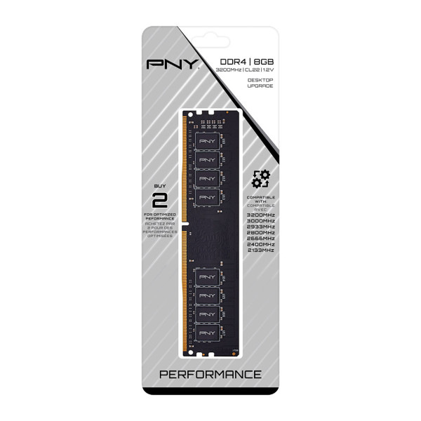 Модуль пам'яті для комп'ютера DDR4 8GB 3200 MHz PNY (MD8GSD43200-SI)