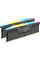 Модуль пам'яті для комп'ютера DDR5 32GB (2x16GB) 6000 MHz Vengeance RGB Black Corsair (CMH32GX5M2B6000C40)