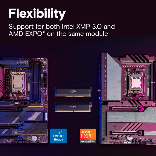 Модуль пам'яті для комп'ютера DDR5 32GB 6400 MHz Pro OC Micron (CP2K16G64C38U5B)
