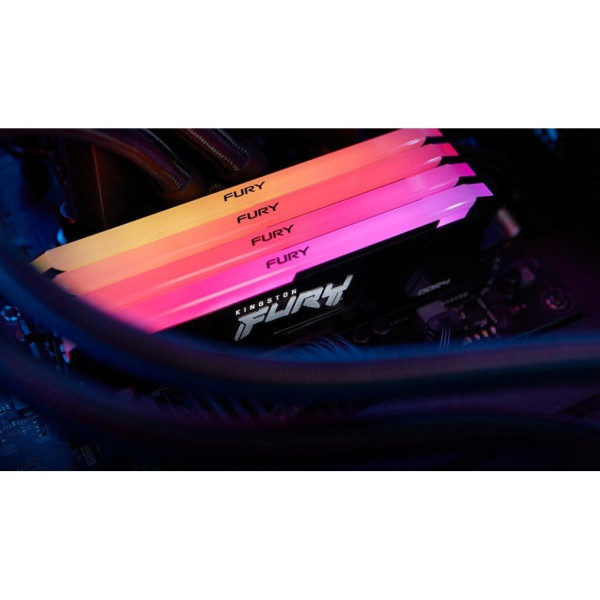 Модуль пам'яті для комп'ютера DDR5 32GB (2x16GB) 3200 MHz Beast RGB Kingston Fury (ex.HyperX) (KF432C16BB12AK2/32)