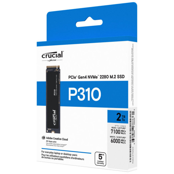 Накопичувач SSD M.2 2280 1TB P310 Micron (CT1000P310SSD8)
