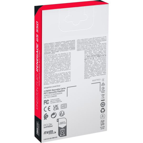 Накопичувач SSD M.2 2280 4TB FURY Renegade G5 Kingston (SFYR2S/4T0)