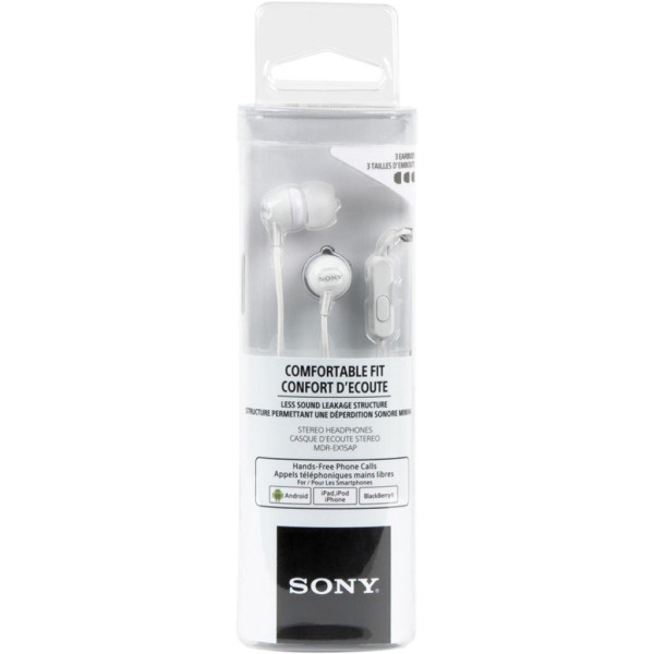 Навушники SONY MDR-EX15AP White (MDREX15APW.CE7)