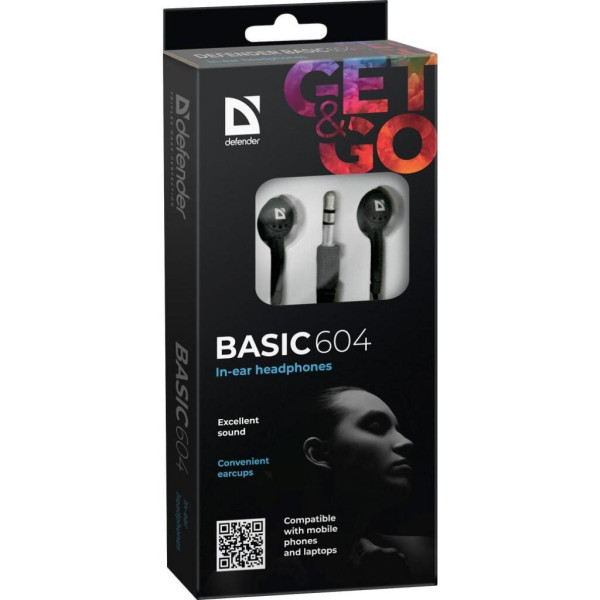 Навушники Defender Basic-604 Black (63604)