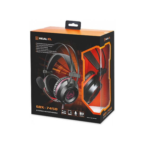Навушники REAL-EL GDX-7450 Black