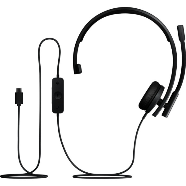 Навушники Logitech H570e Corded for Business Mono Teams USB-C Black (981-001427)