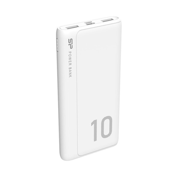 Power Bank Silicon Power GP15 10000mAh, USB-A*2(5V/max.2.1A) (SP10KMAPBKGP150W)