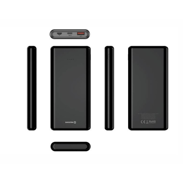 Power Bank Swissten Power Line 10000 mAh 20W Power Delivery Black (22013912)