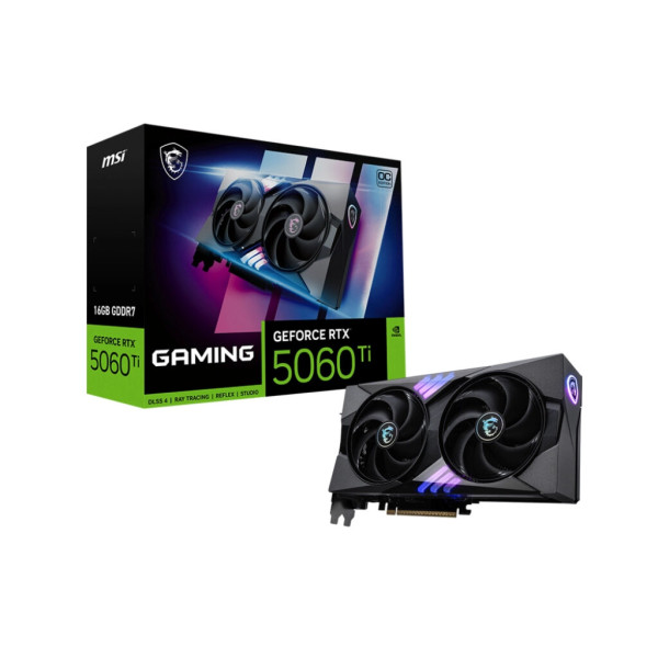 Відеокарта MSI GeForce RTX5060Ti 16Gb GAMING OC (RTX 5060 Ti 16G GAMING OC)